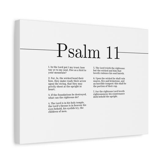 Scripture Canvas In The Lord I Put My Trust Psalm 11 Christian Wall Art Bible Verse Print Ready to Hang