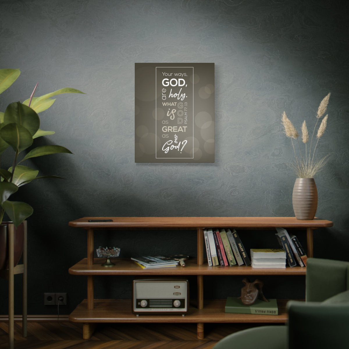 Scripture Canvas Your Ways God All Holy Psalm 77:13 Christian Wall Art Bible Verse Print Ready To Hang