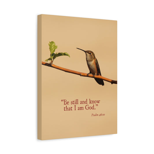 Scripture Canvas Know That I Am God Psalm 46:10 Christian Wall Art Bible Verse Print Ready to Hang