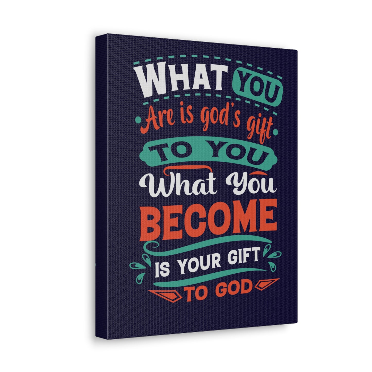Your Gift To God 1 Peter 4:10 Blue Christian Wall Art Bible Verse Print Ready to Hang