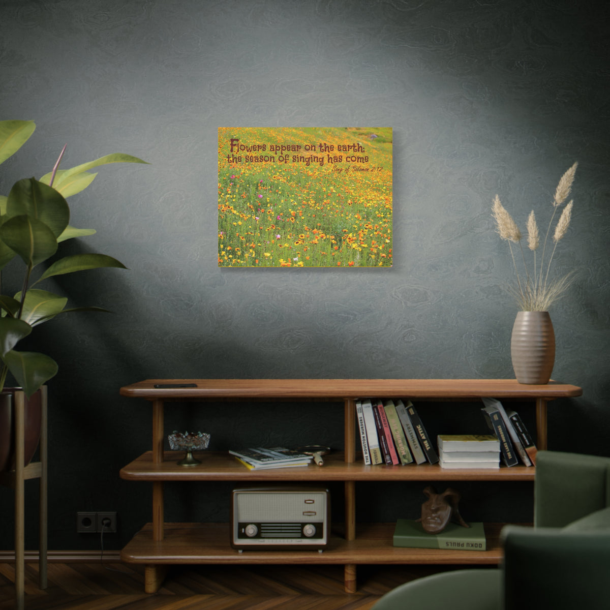 Scripture Canvas Season Of Singing Song Of Solomon 2:12 Christian Wall Art Bible Verse Print Ready to Hang