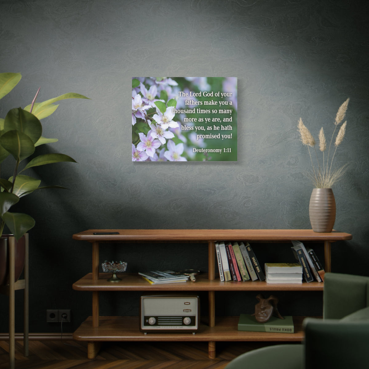 Scripture Canvas The Lord God Deuteronomy 1:11 Christian Wall Art Bible Verse Print Ready to Hang