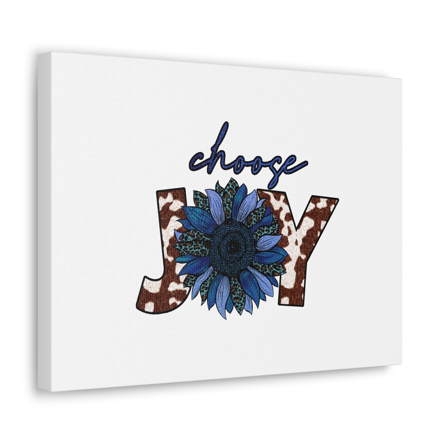 Choose Joy Philippians 4:4 Blue Flower Christian Wall Art Bible Verse Print Ready to Hang