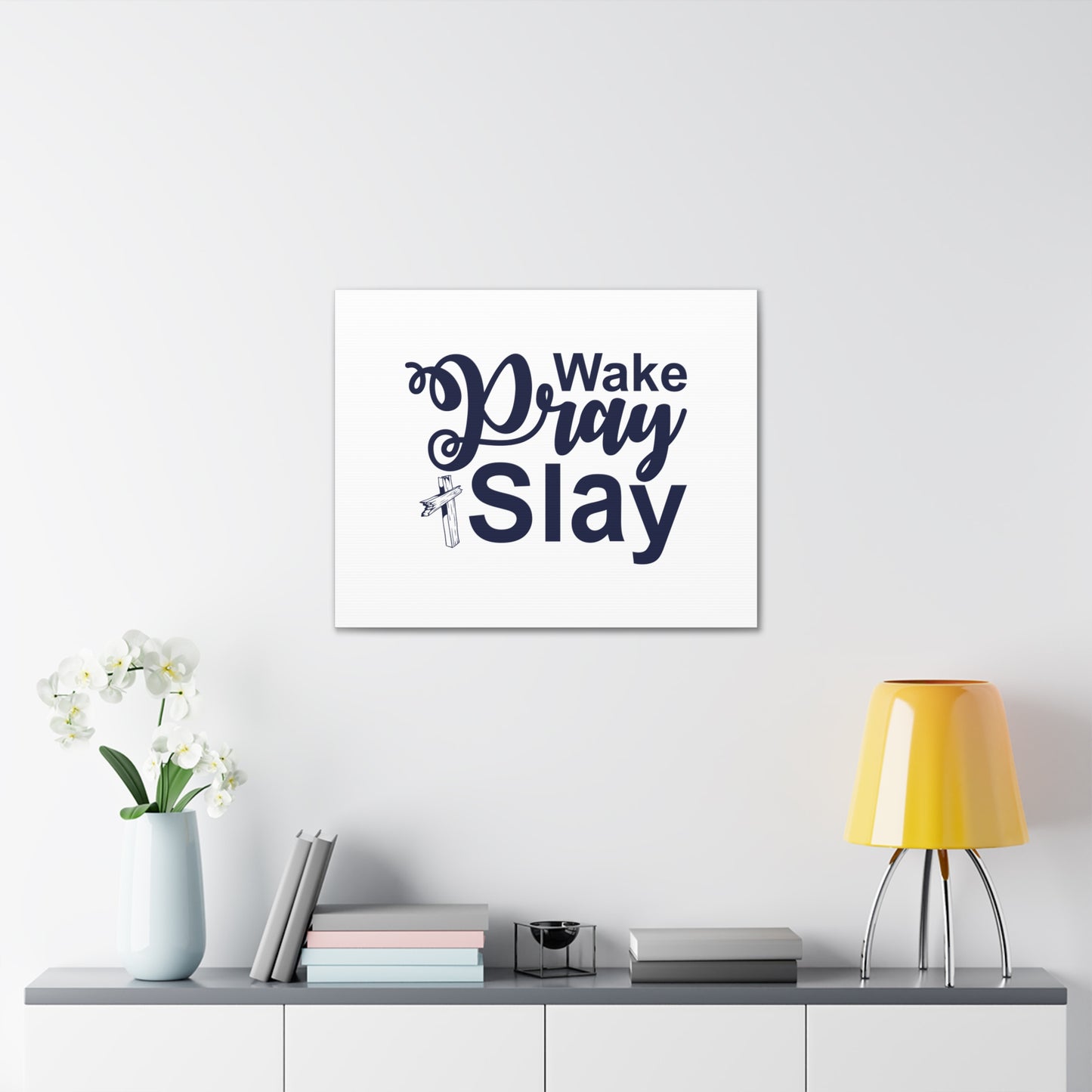 Wake, Pray, Slay Ephesians 2:10 Christian Wall Art Bible Verse Print Ready to Hang