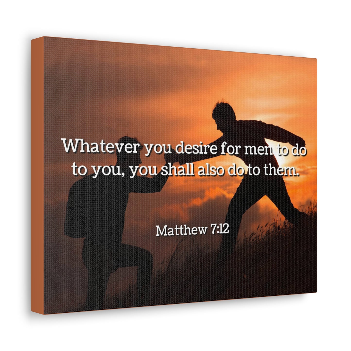You Shall Matthew 7:12 Bible Verse Canvas Christian Wall Art Ready to Hang
