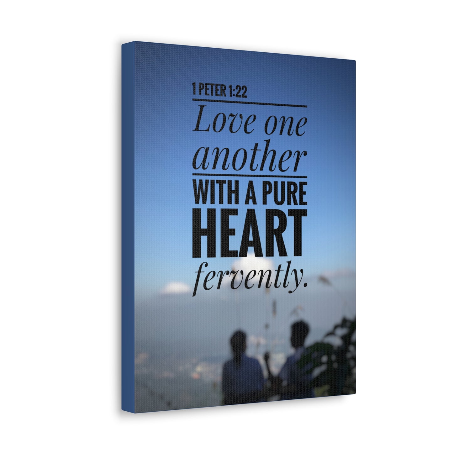Love One Another 1 Peter 1:22 Bible Verse Canvas Christian Wall Art Bible Verse Print Ready To Hang