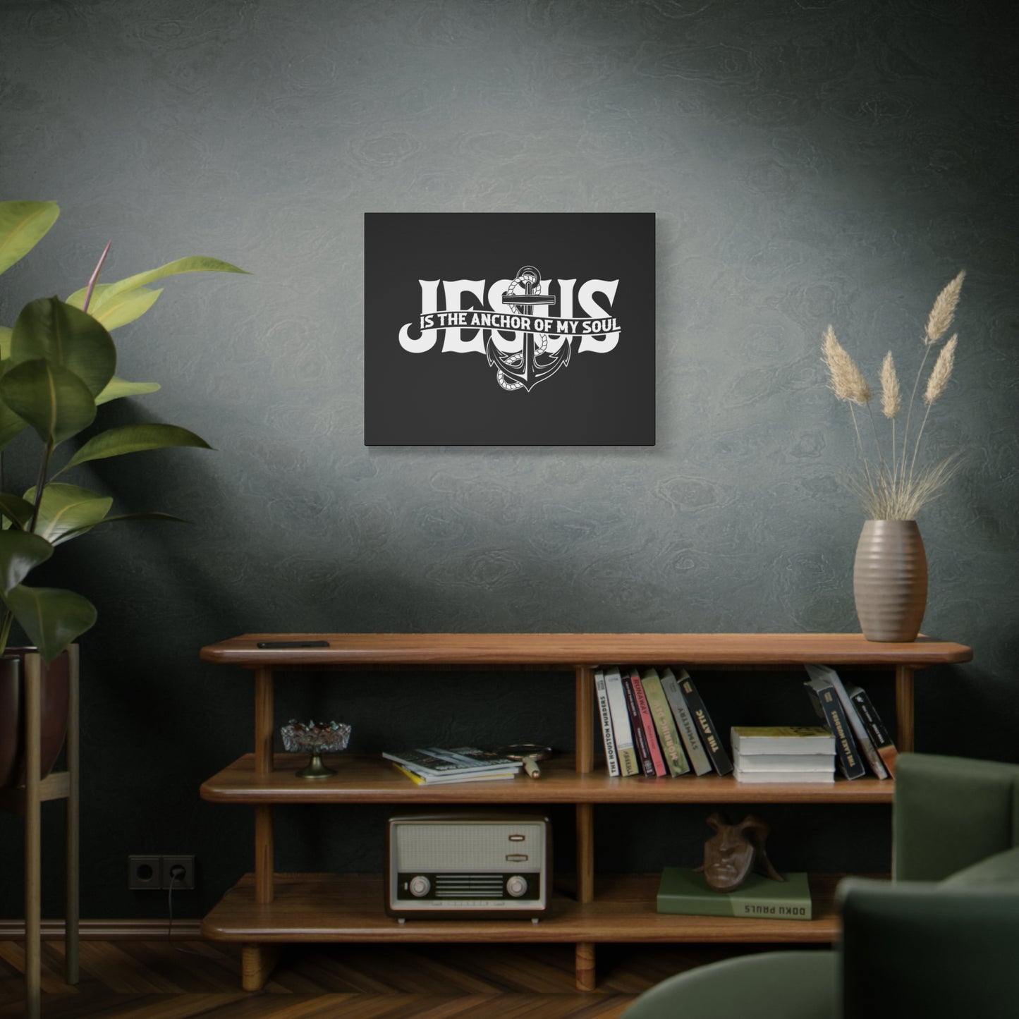 Scripture Canvas Anchor Of My Soul Psalm 62:5 Christian Wall Art Bible Verse Print Ready to Hang