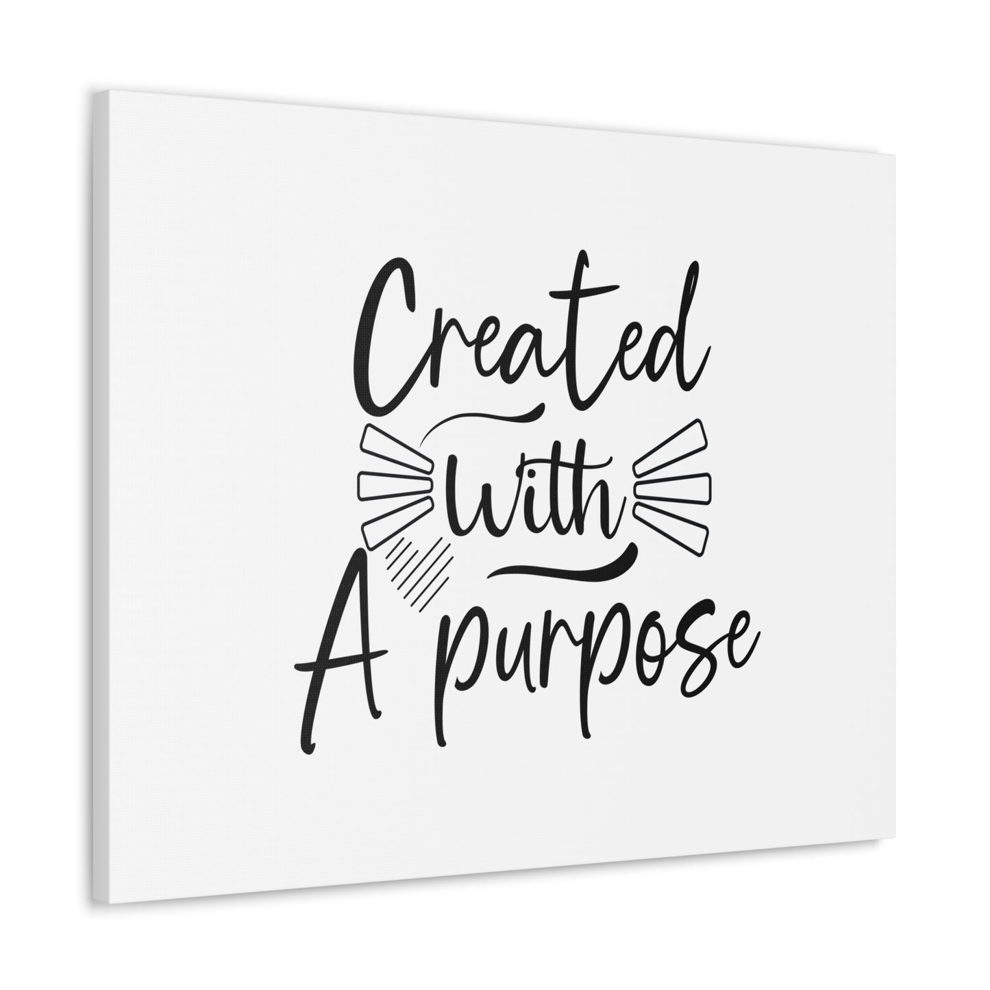 Created With A Purpose Isaiah 45:18 Line Heart Christian Wall Art Bible Verse Print Ready to Hang