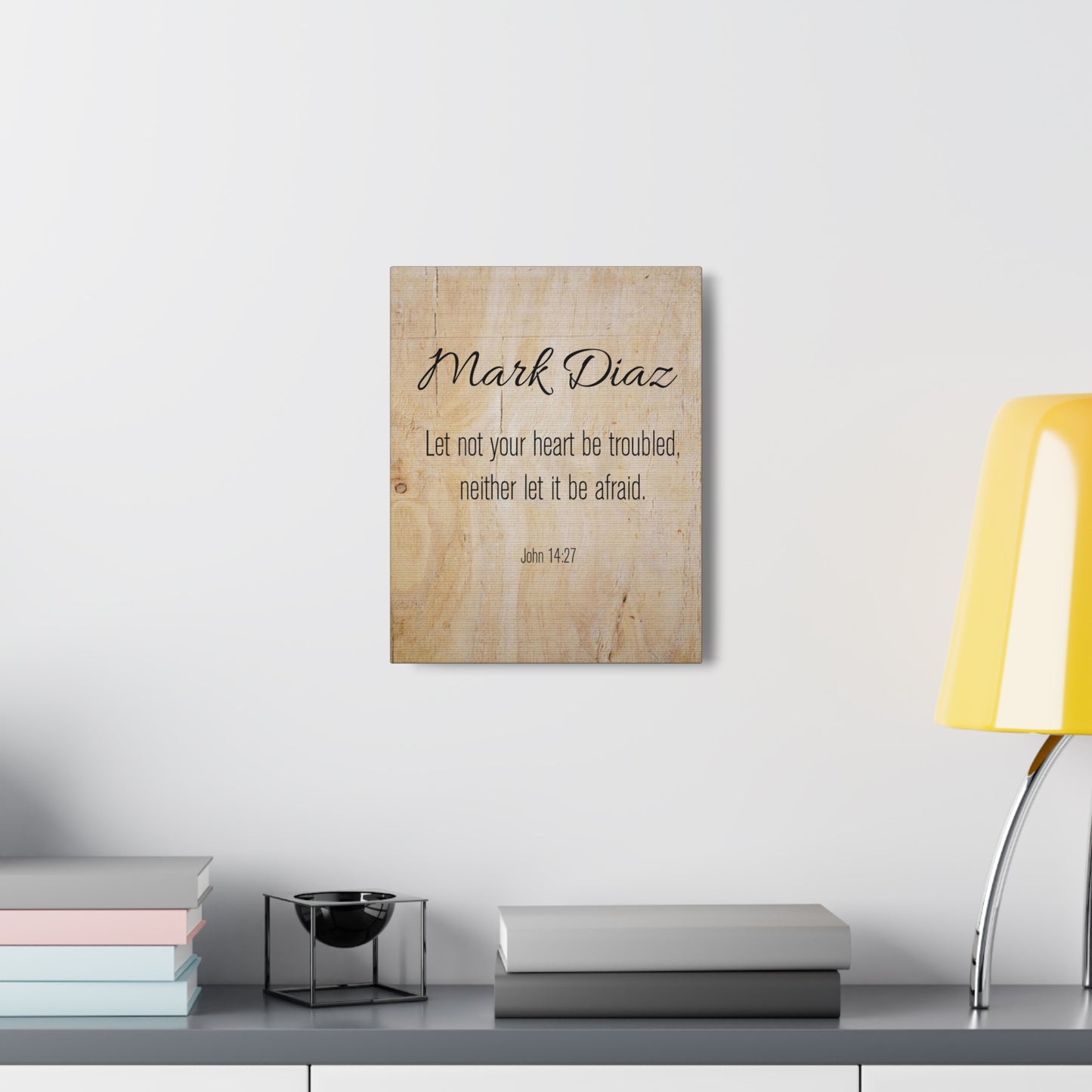 Personalized No Fear No Trouble John 14:27 Bible Chapter Canvas Christian Wall Art Ready to Hang