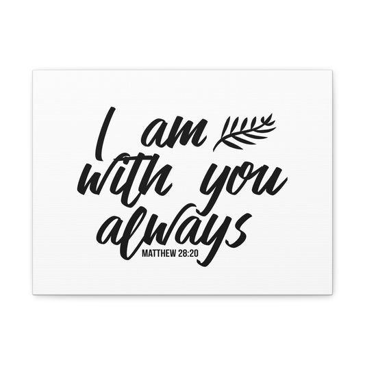 With You Matthew 28:20 Christian Wall Art Bible Verse Print Ready to Hang