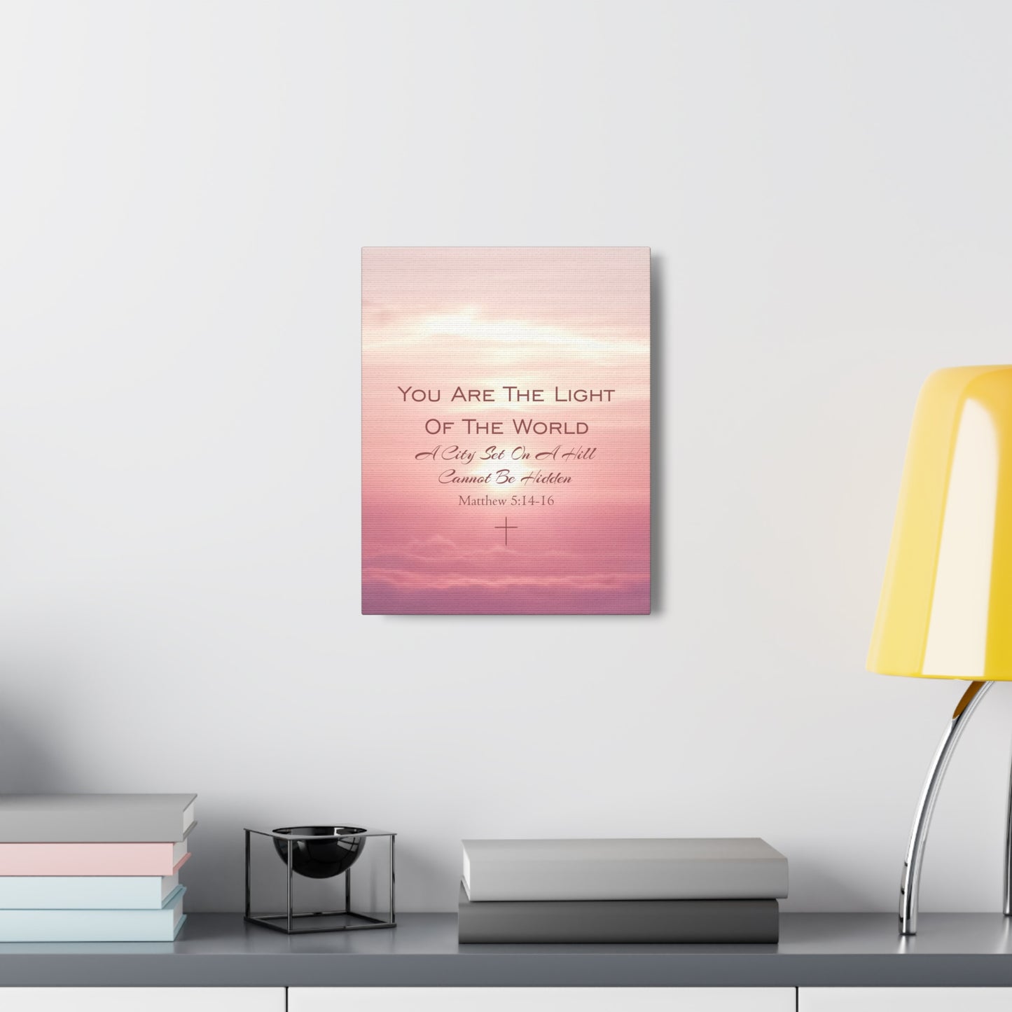 You Are The Light Matthew 5:14-16 Christian Wall Art Bible Verse Print Ready to Hang