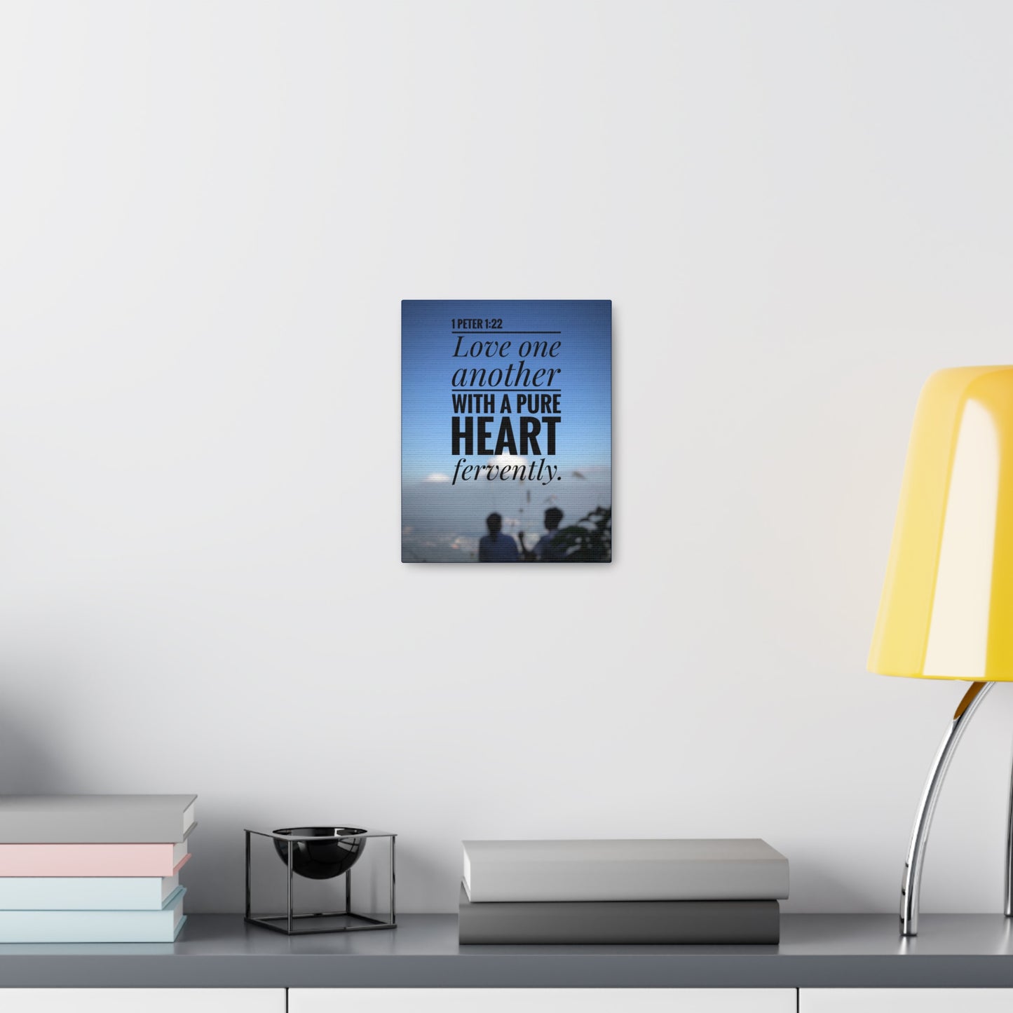 Love One Another 1 Peter 1:22 Bible Verse Canvas Christian Wall Art Bible Verse Print Ready To Hang