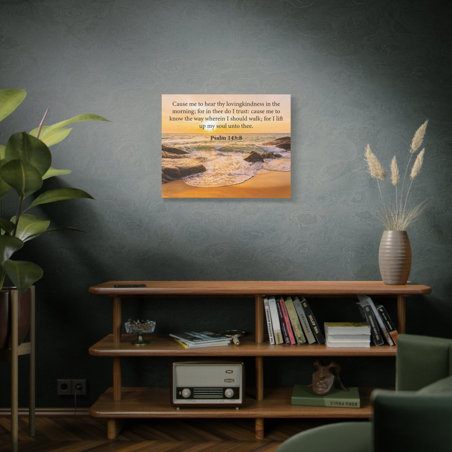 Bible Verse Canvas Lovingkindness Psalm 143:8 Christian Home Décor Wall Art Scripture Ready to Hang Faith Print