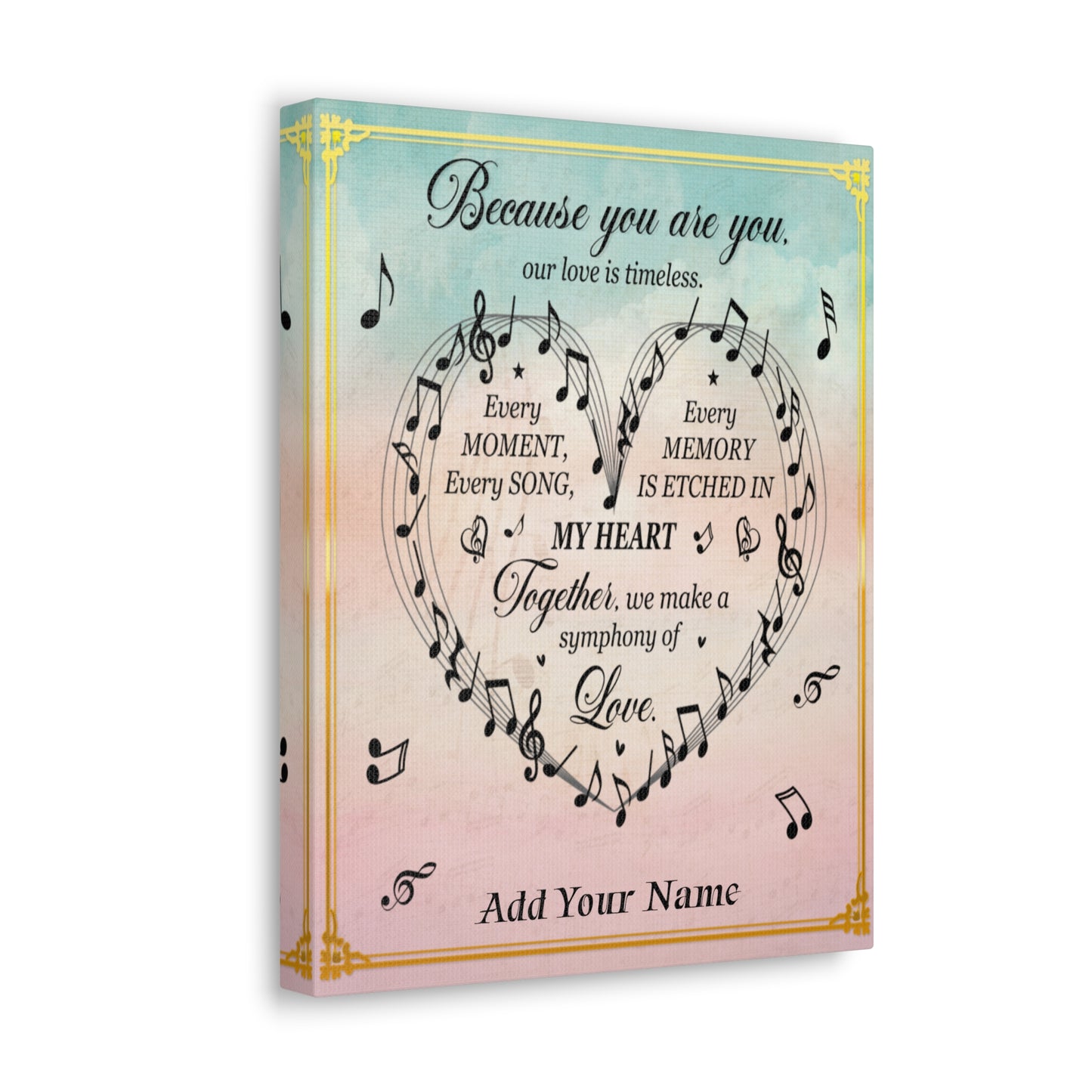 Personalized To My Wife Symphony of Love Canvas Wall Art - Romantic Gift for Her