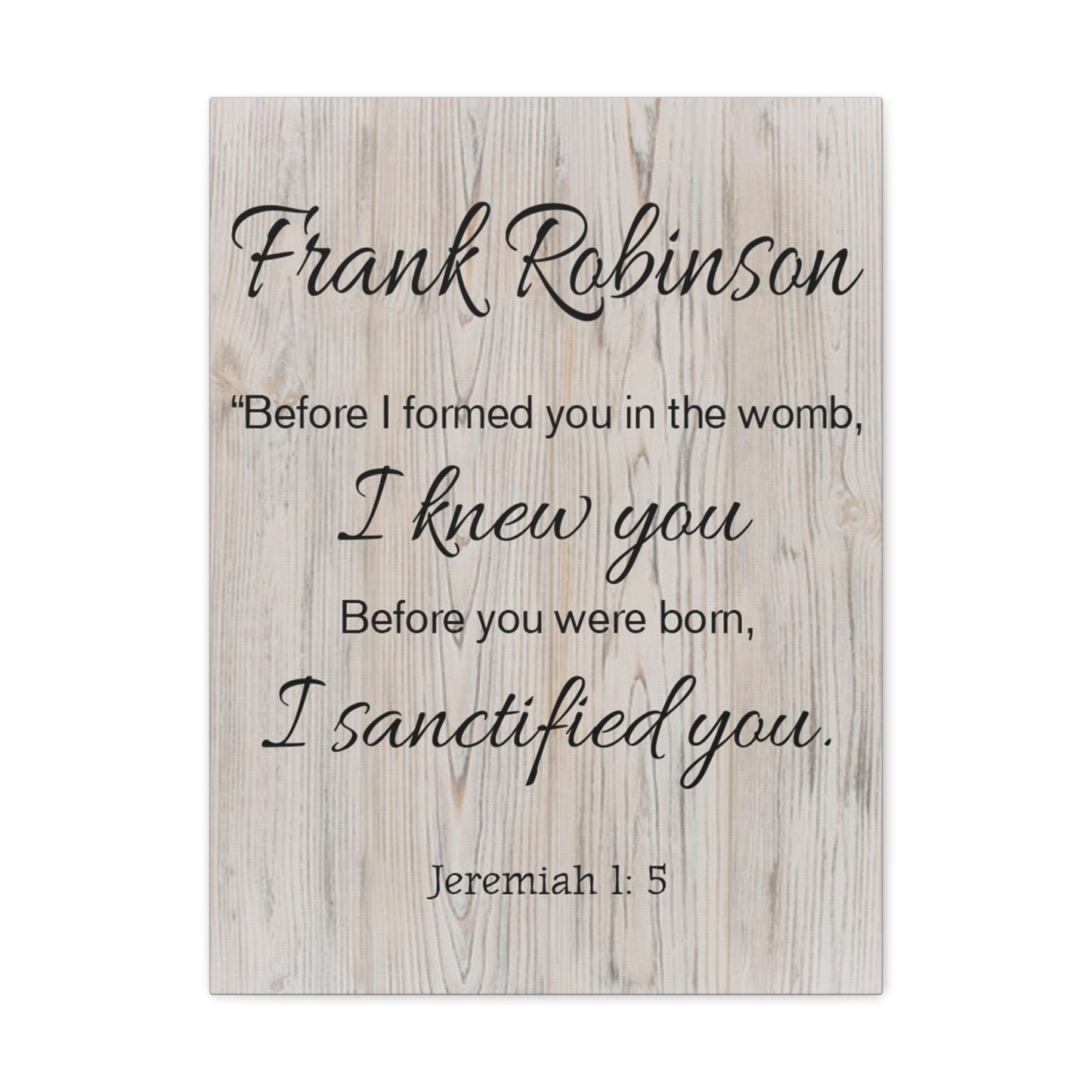 Personalized I Sanctified You Jeremiah 1:5 Bible Chapter Canvas Christian Wall Art Ready to Hang