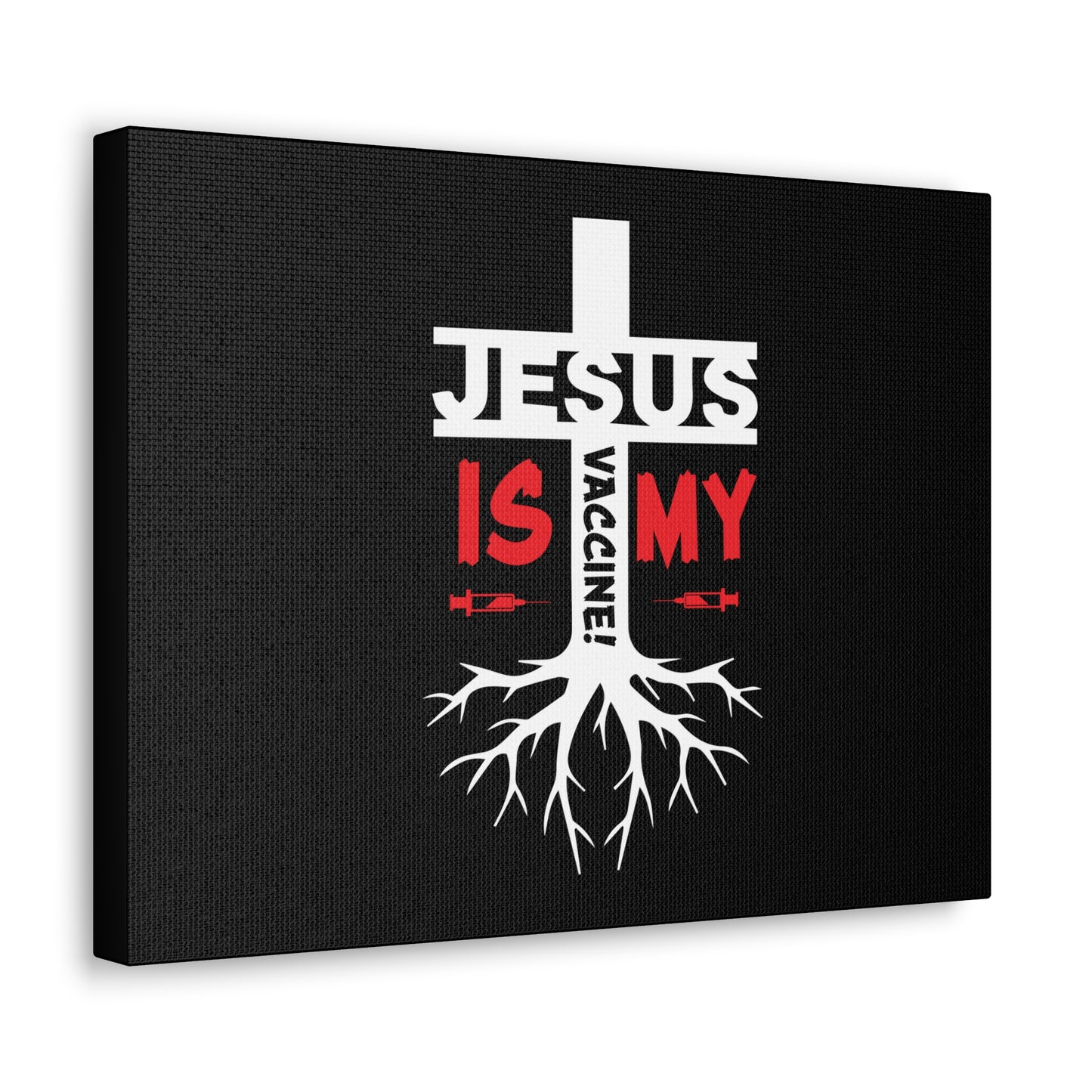 Jesus Is My Vaccine 1 Peter 2:24 Red Christian Wall Art Bible Verse Print Ready to Hang