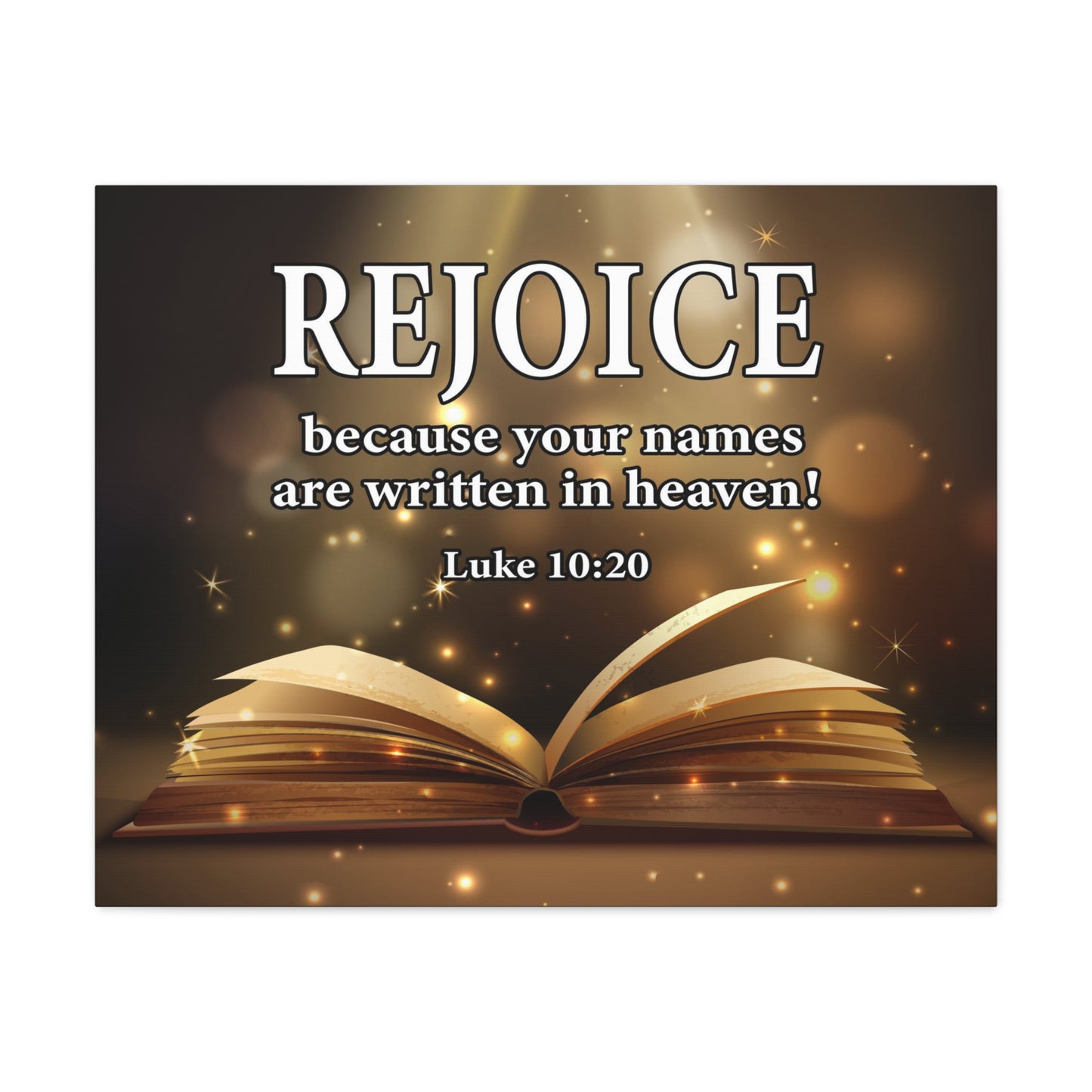 Your Names in Heaven Luke 10:20 Scripture Wall Art Christian Home Decor