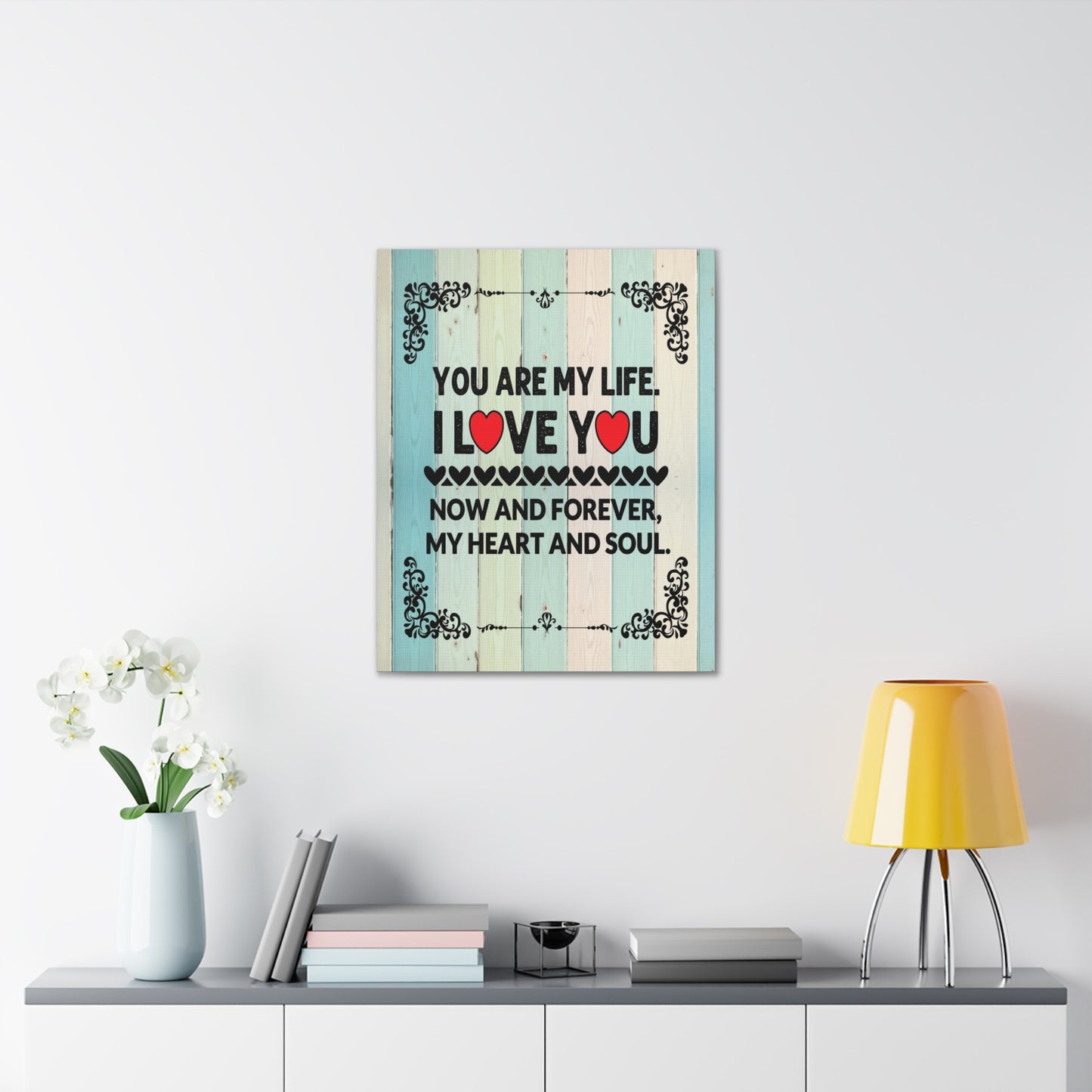 To My Wife You Are My Life Canvas Wall Art – Heartfelt Romantic Gift for Home Decor