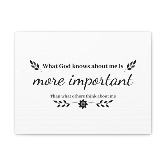 What God Knows About Me Is More Important Jeremiah 29:11 Christian Wall Art Bible Verse Print Ready to Hang