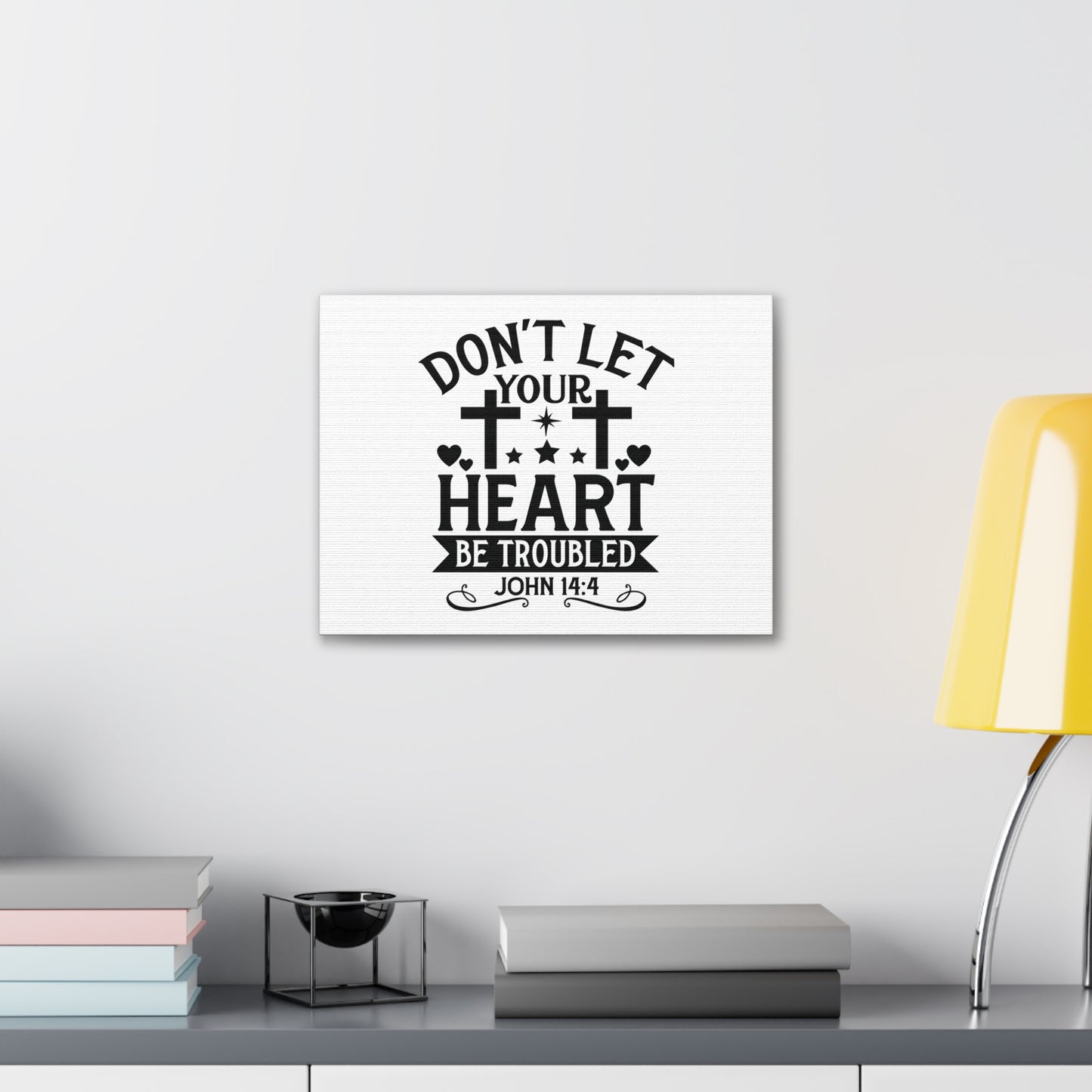 Your Heart John 14:4 Stars Bible Verse Canvas Christian Wall Art Ready to Hang