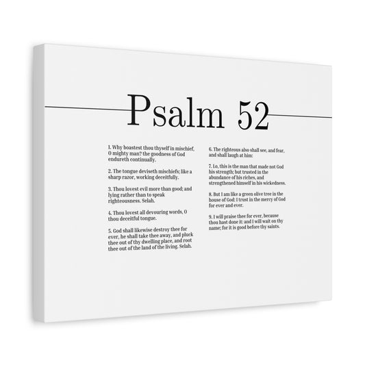 Scripture Canvas The House Of God Psalm 52 Christian Wall Art Bible Verse Print Ready to Hang