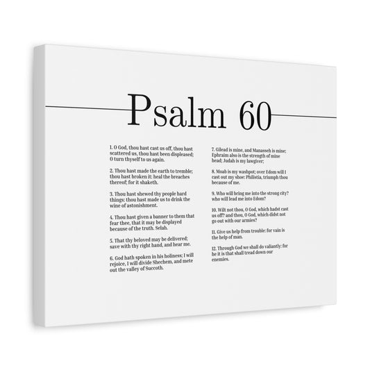 Scripture Canvas His Holiness Psalm 60 Christian Wall Art Bible Verse Print Ready to Hang