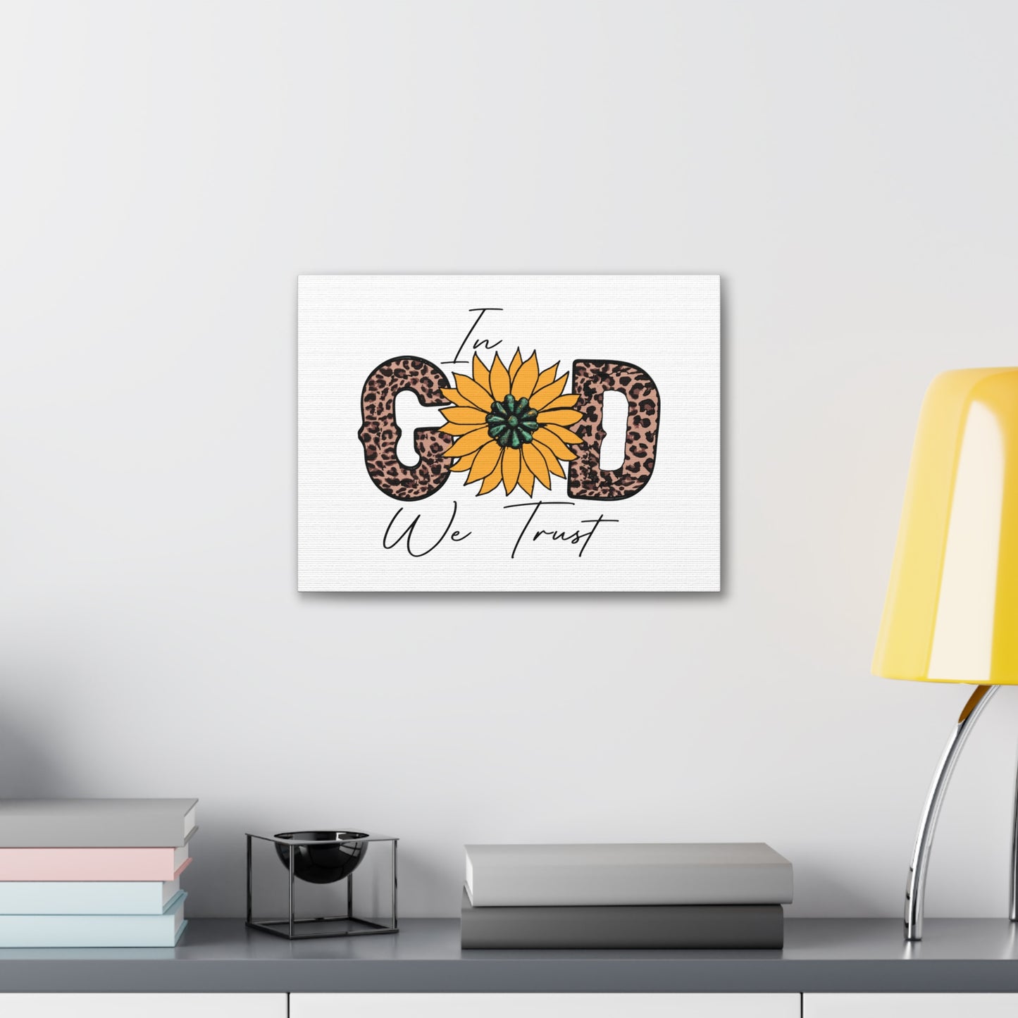 In God Psalm 9:10 Yellow Flower Christian Wall Art Bible Verse Print Ready to Hang