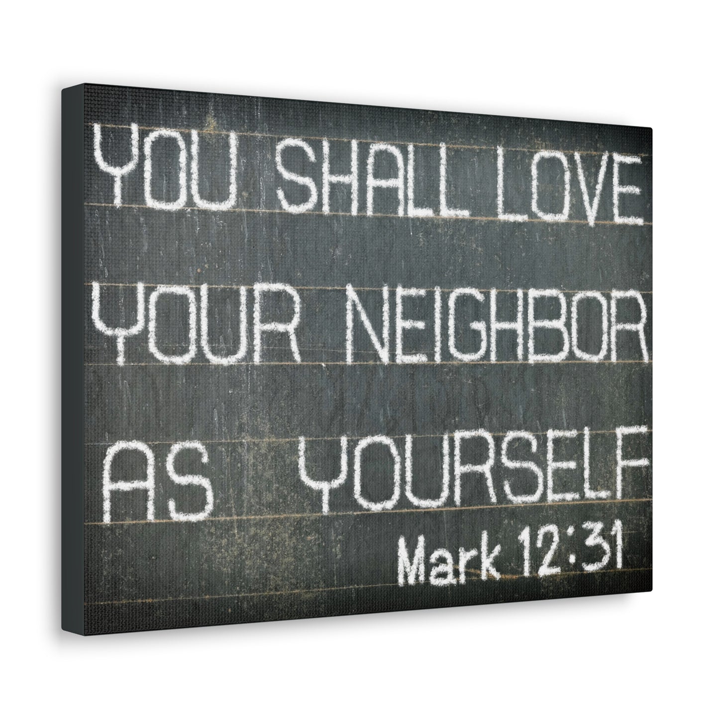 You Shall Love Mark 12:31 Bible Verse Canvas Christian Wall Art Bible Verse Print Ready To Hang