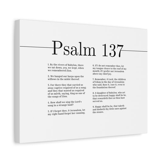 Scripture Canvas Sing The Lord's Song Psalm 137 Christian Wall Art Bible Verse Print Ready to Hang