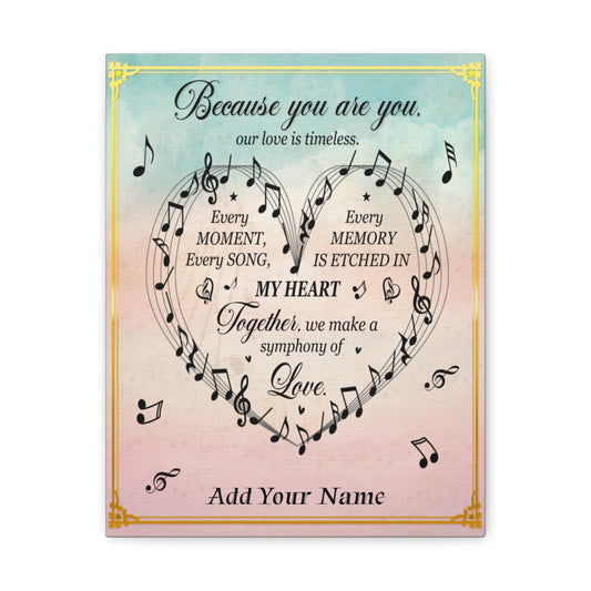 Personalized To My Wife Symphony of Love Canvas Wall Art - Romantic Gift for Her