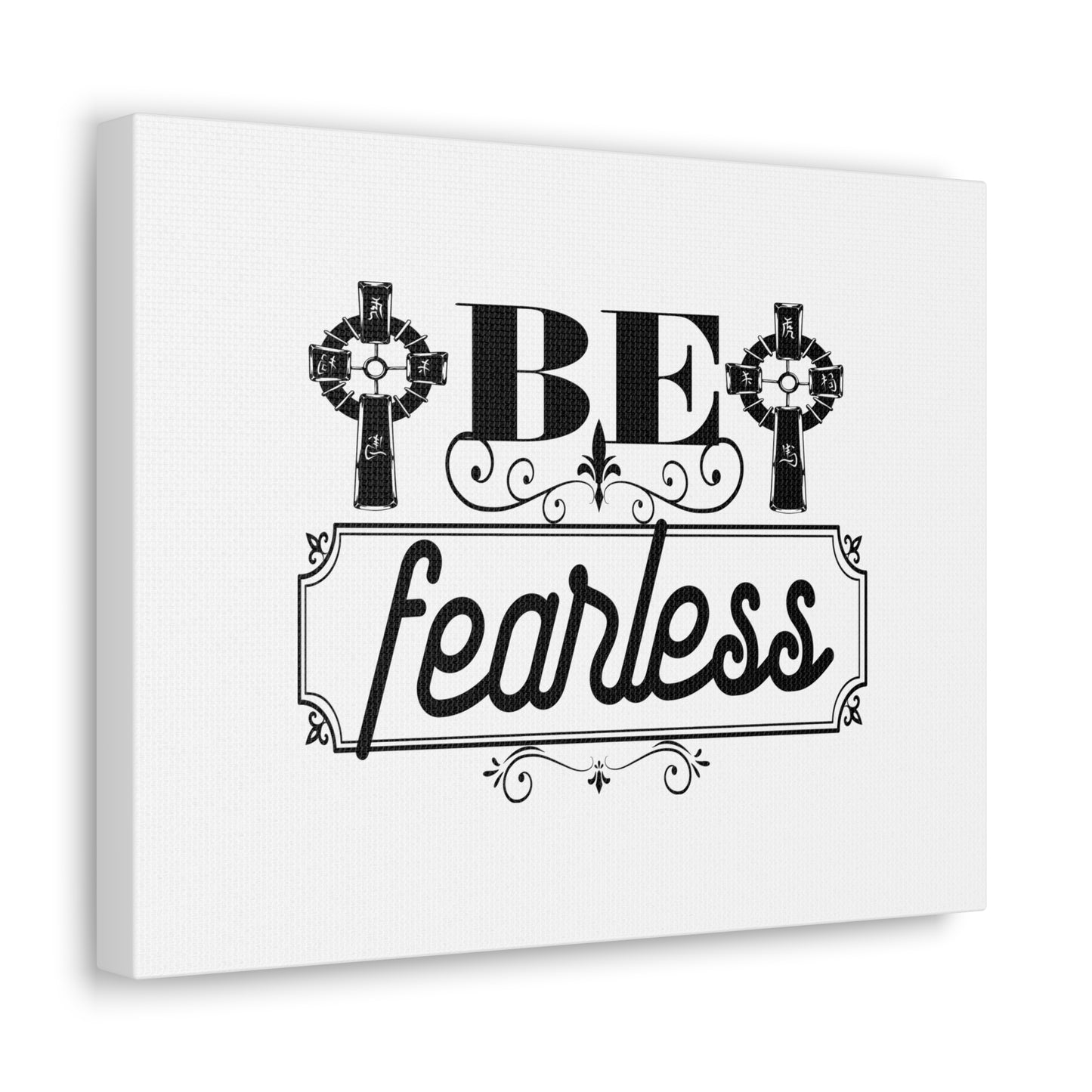 Be Fearless 2 Timothy 1:7 Ornamental Cross Christian Wall Art Bible Verse Print Ready to Hang