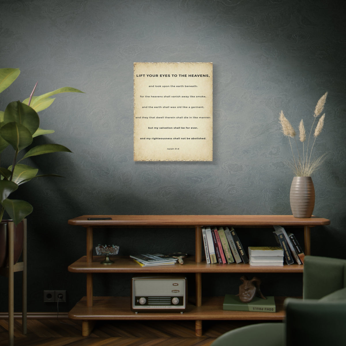 Scripture Walls Isaiah 51:6 Eternal Salvation Bible Verse Canvas Christian Wall Art Ready to Hang Unframed