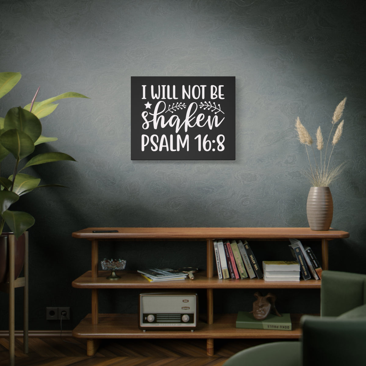 Scripture Walls I Will Not Be Shaken Psalm16:18 Bible Verse Canvas Christian Wall Art Ready to Hang Unframed
