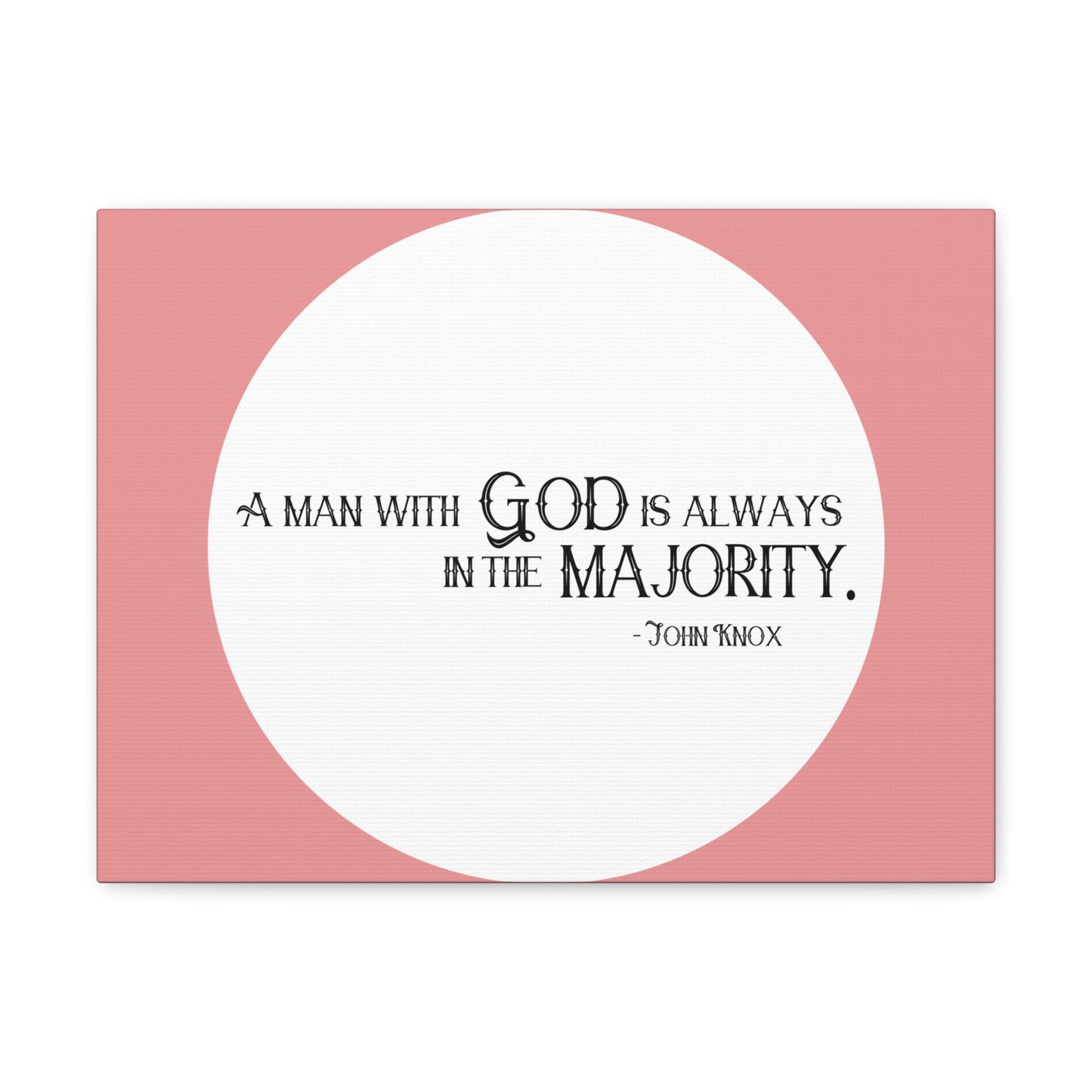 A Man With God Pink 1 Timothy 6:11 Bible Canvas Christian Wall Art Ready to Hang