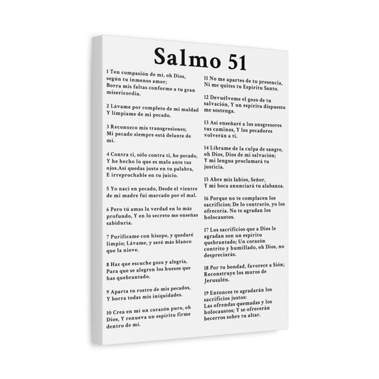 Scripture Walls Salmo 51 Chapter White Christian Wall Art Print Ready to Hang Unframed