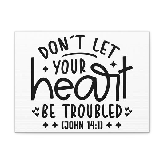 Your Heart John 14:1 Star Heart Bible Verse Canvas Christian Wall Art Ready to Hang