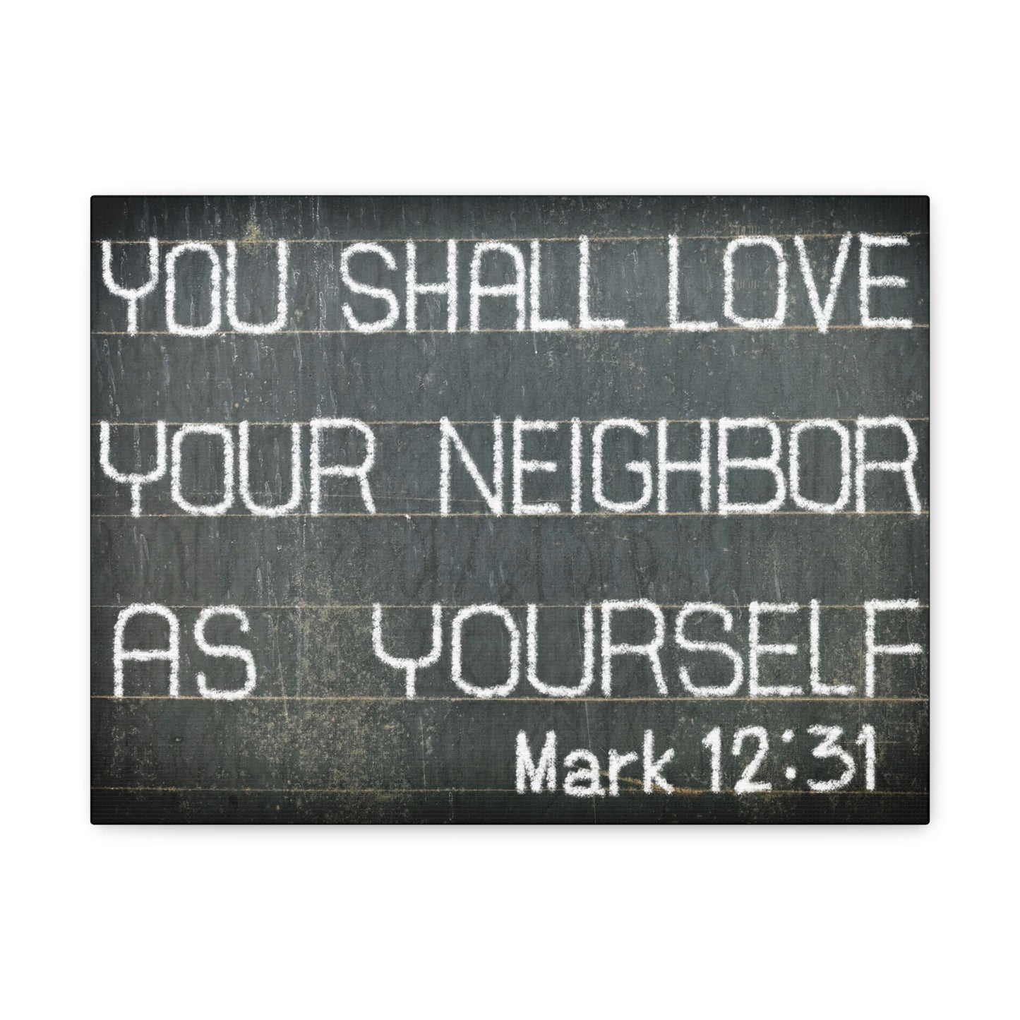 You Shall Love Mark 12:31 Bible Verse Canvas Christian Wall Art Bible Verse Print Ready To Hang