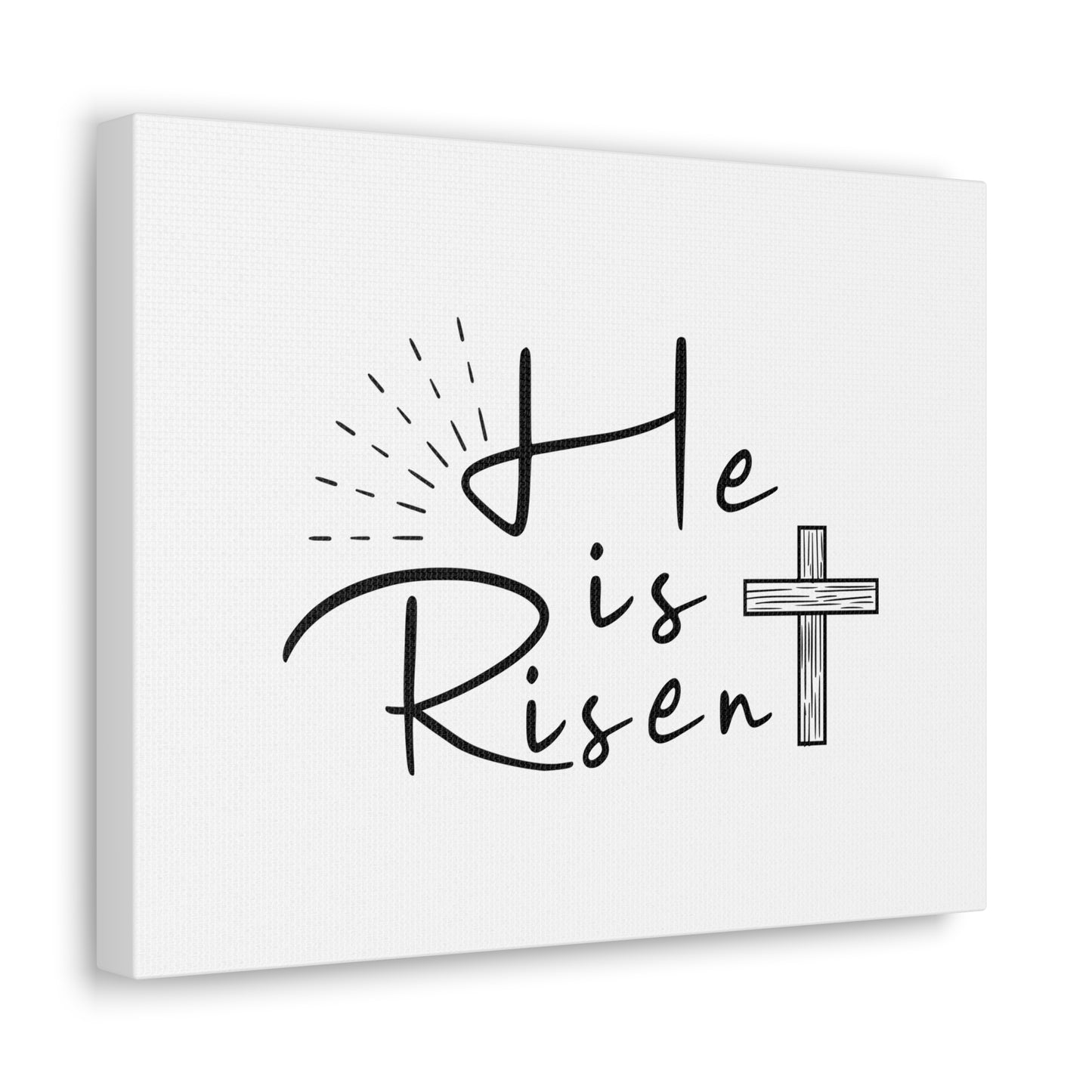 He Is Risen Cross Matthew 28:6 Christian Wall Art Bible Verse Print Ready to Hang