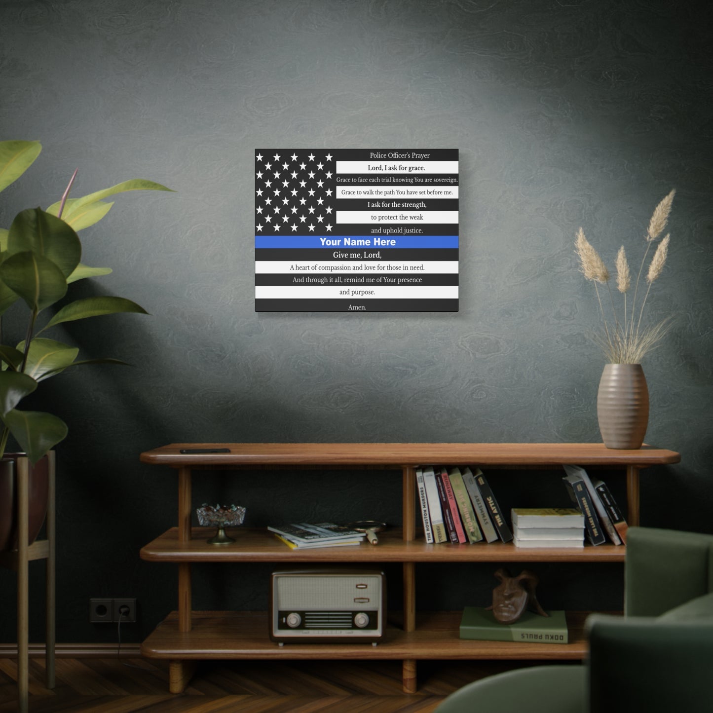 Personalized Police Prayer Bible Canvas Christian Wall Art Ready to Hang Unframed