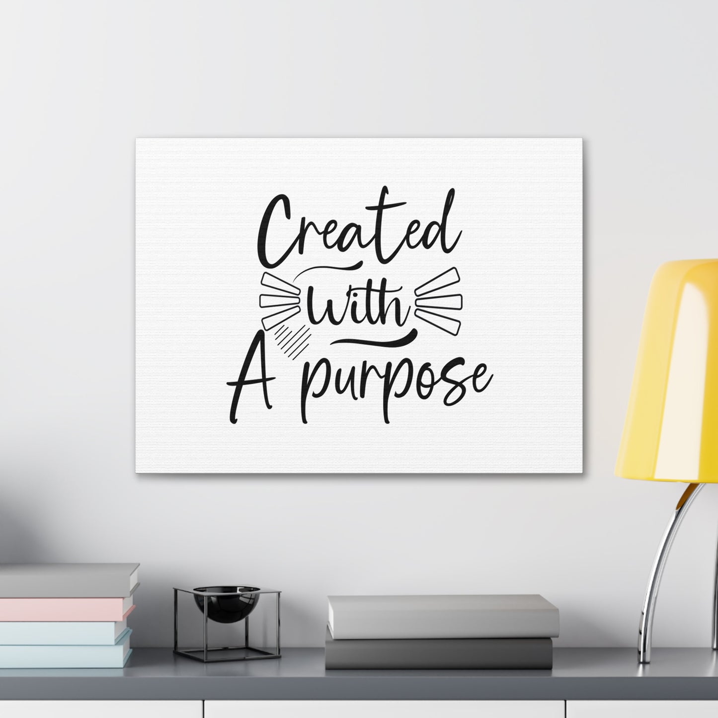 Created With A Purpose Isaiah 45:18 Line Heart Christian Wall Art Bible Verse Print Ready to Hang