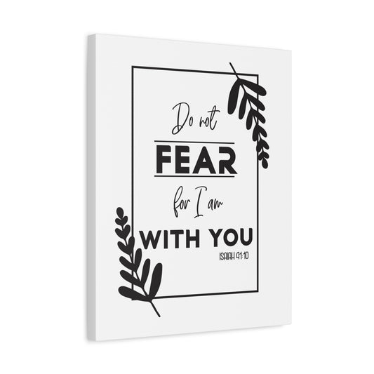 Scripture Canvas For I Am With You Isaiah 41:10 Christian Wall Art Bible Verse Print Ready to Hang
