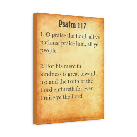 Scripture Walls Psalm 117 Gold Bible Chapter Canvas Christian Wall Art Ready to Hang