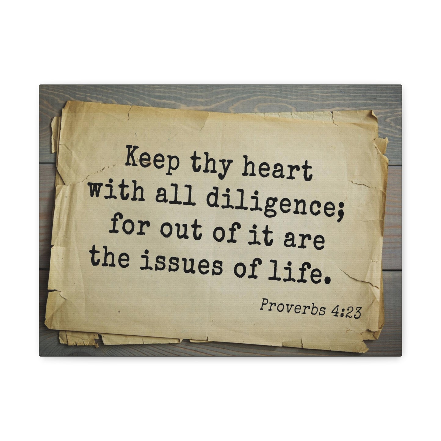 With All Diligence Proverbs 4:23 Bible Verse Canvas Christian Wall Art Bible Verse Print Ready To Hang