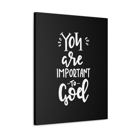 You Are Important To God 1 Peter 5:7 Black Christian Wall Art Bible Verse Print Ready to Hang