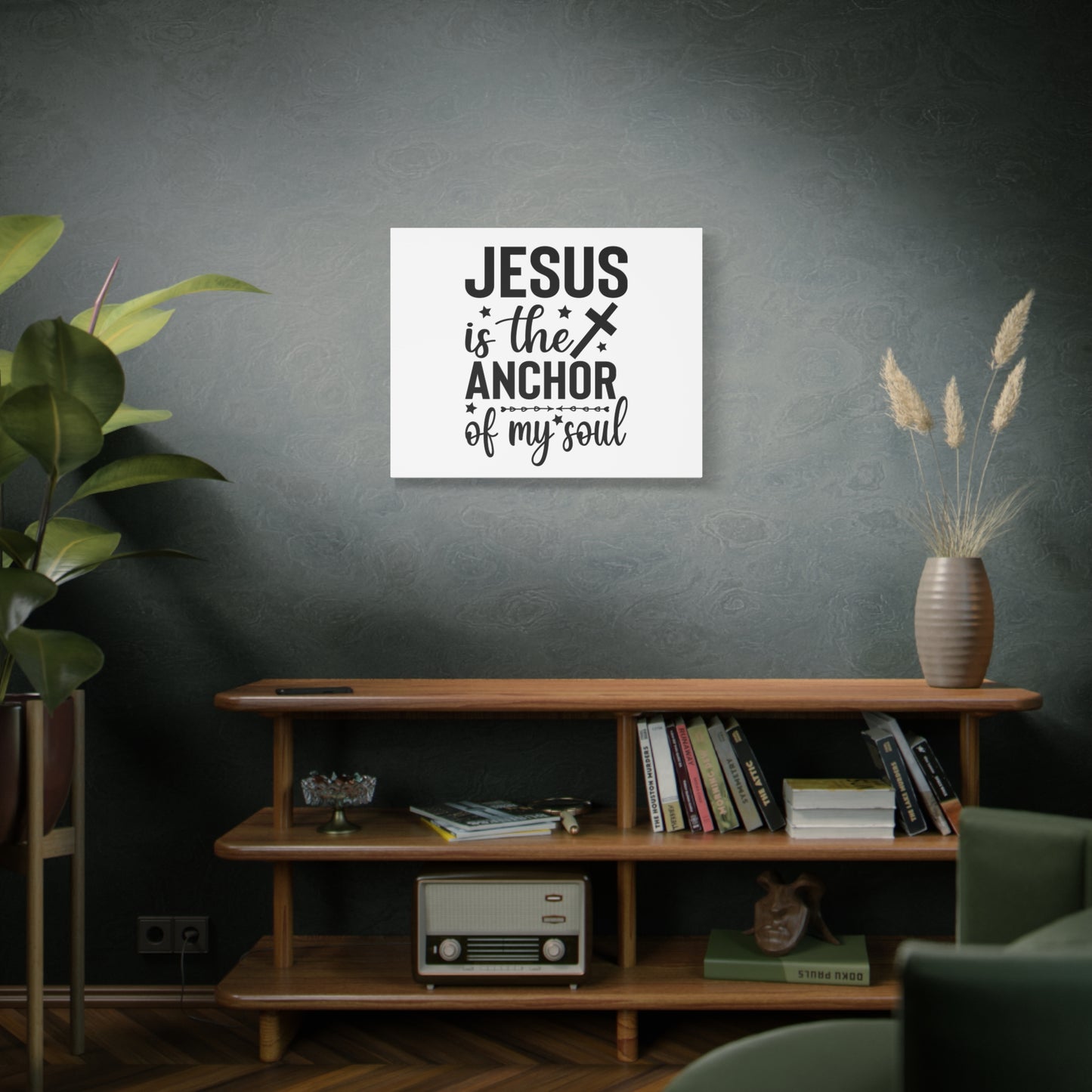 Scripture Canvas Anchor Of My Soul Psalm 62:5 Christian Wall Art Bible Verse Print Ready to Hang