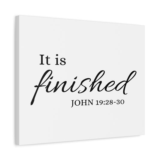 Scripture Canvas It Is Finished John 19:28:30 Christian Wall Art Bible Verse Print Ready to Hang