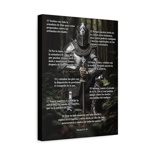 Scripture Walls Armor Of God Ephesians 6:11-18 Spanish Soldier Kneels Christian Wall Art Print Ready to Hang Unframed