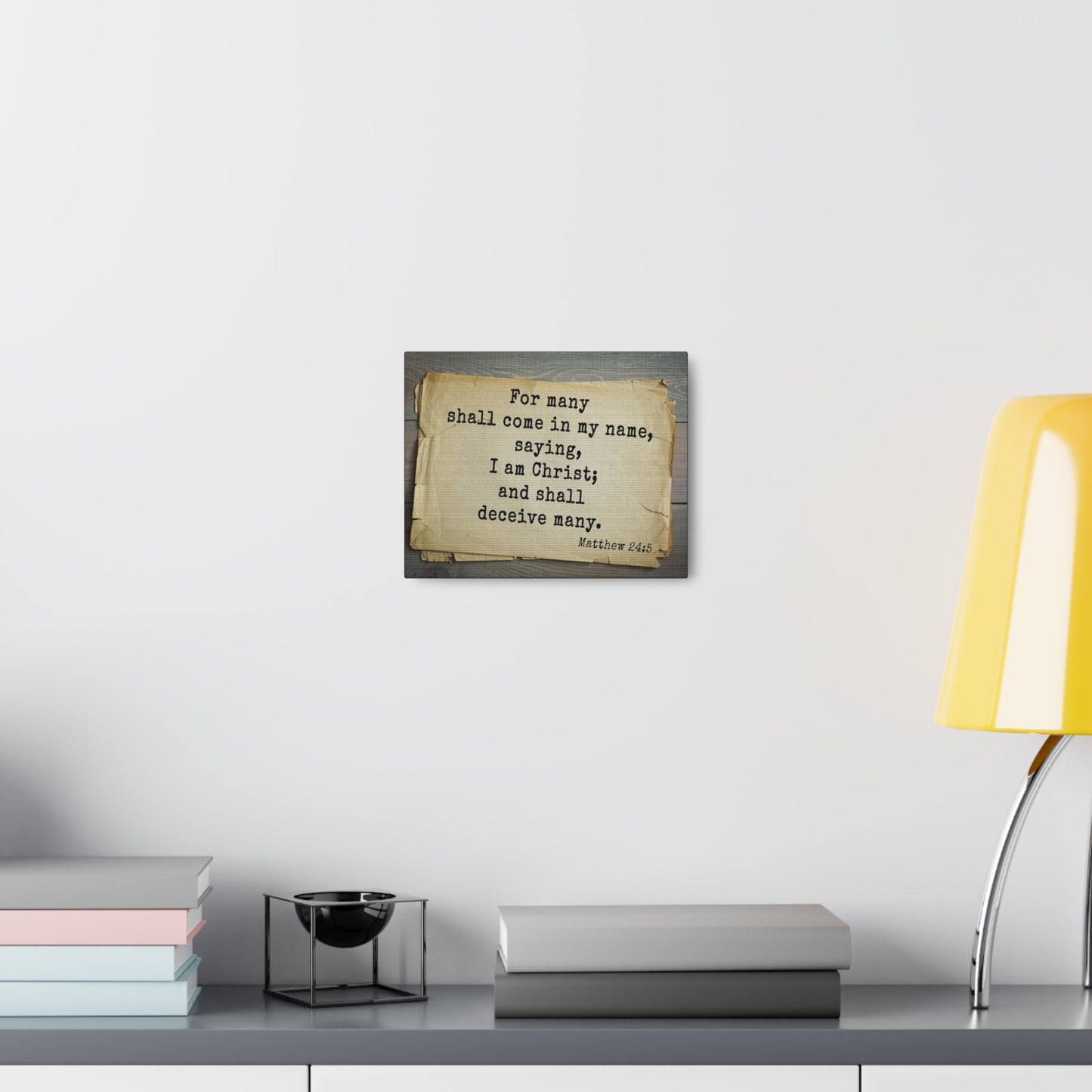 I Am Christ Matthew 24:5 Bible Verse Canvas Christian Wall Art Bible Verse Print Ready To Hang