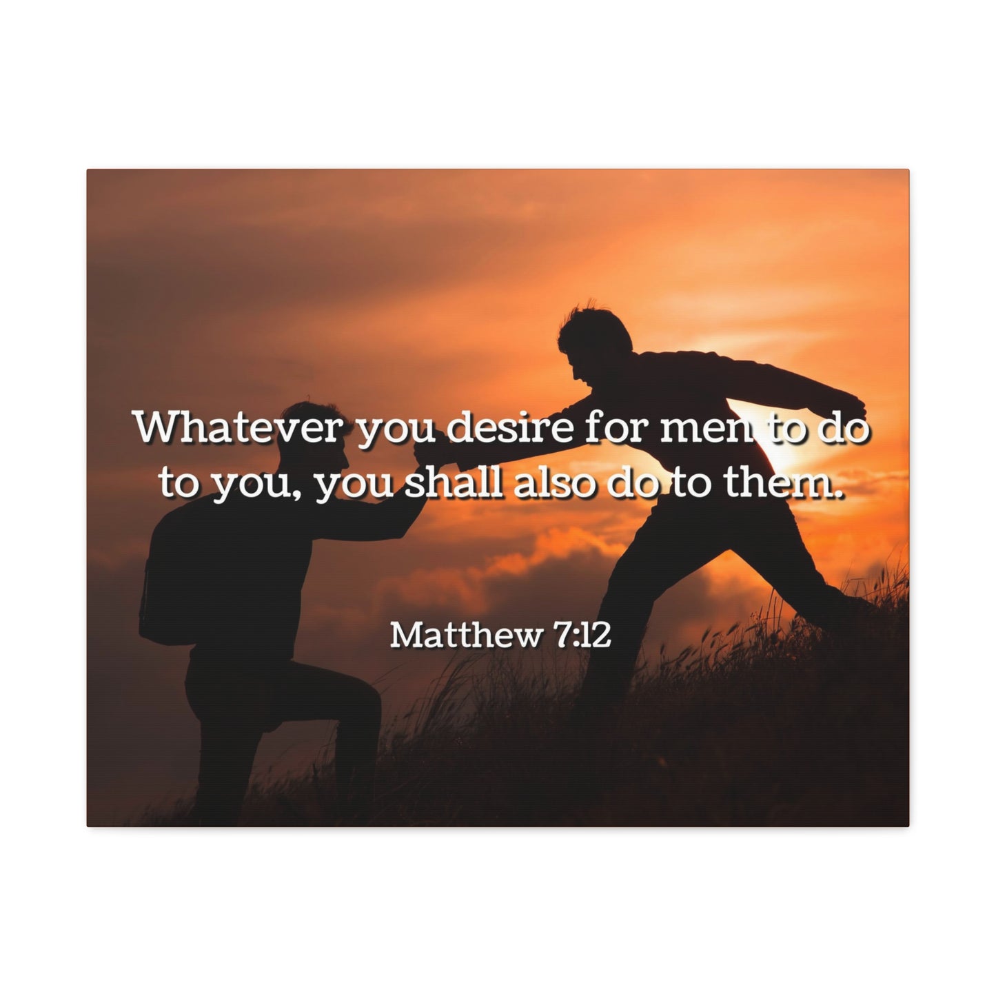 You Shall Matthew 7:12 Bible Verse Canvas Christian Wall Art Ready to Hang