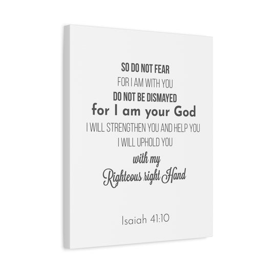 Scripture Canvas Uphold You Isaiah 41:10 Christian Wall Art Bible Verse Print Ready to Hang